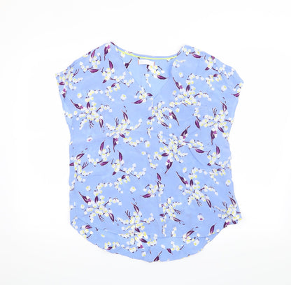 Womens UK Size 10 Per Una Blue Basic T-Shirt