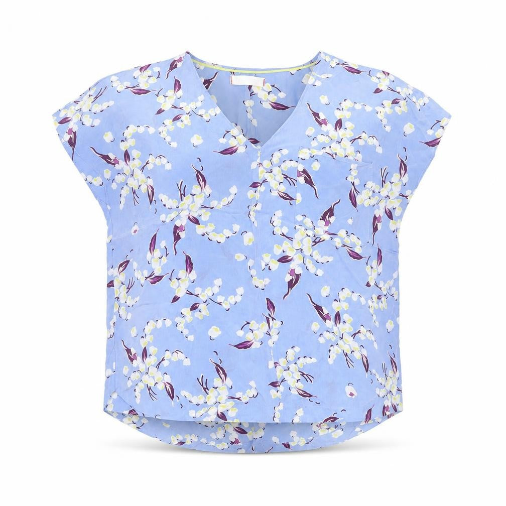 Womens UK Size 10 Per Una Blue Basic T-Shirt