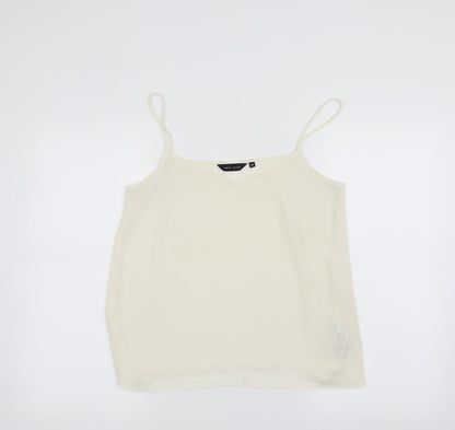 Womens UK Size 10 New Look White Basic Tank