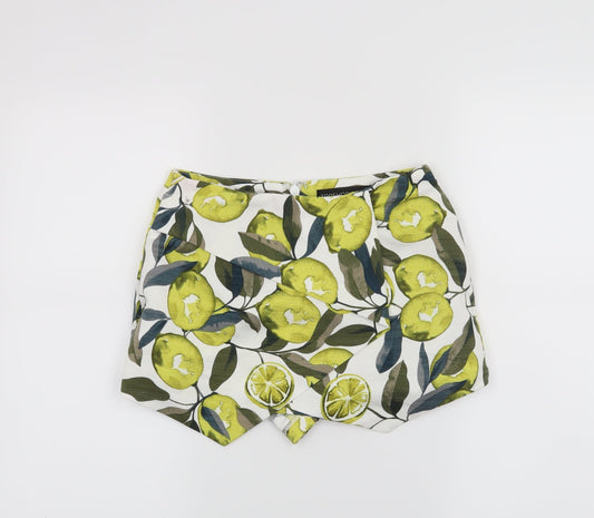 Topshop Womens White   Hot Pants Shorts Size 6