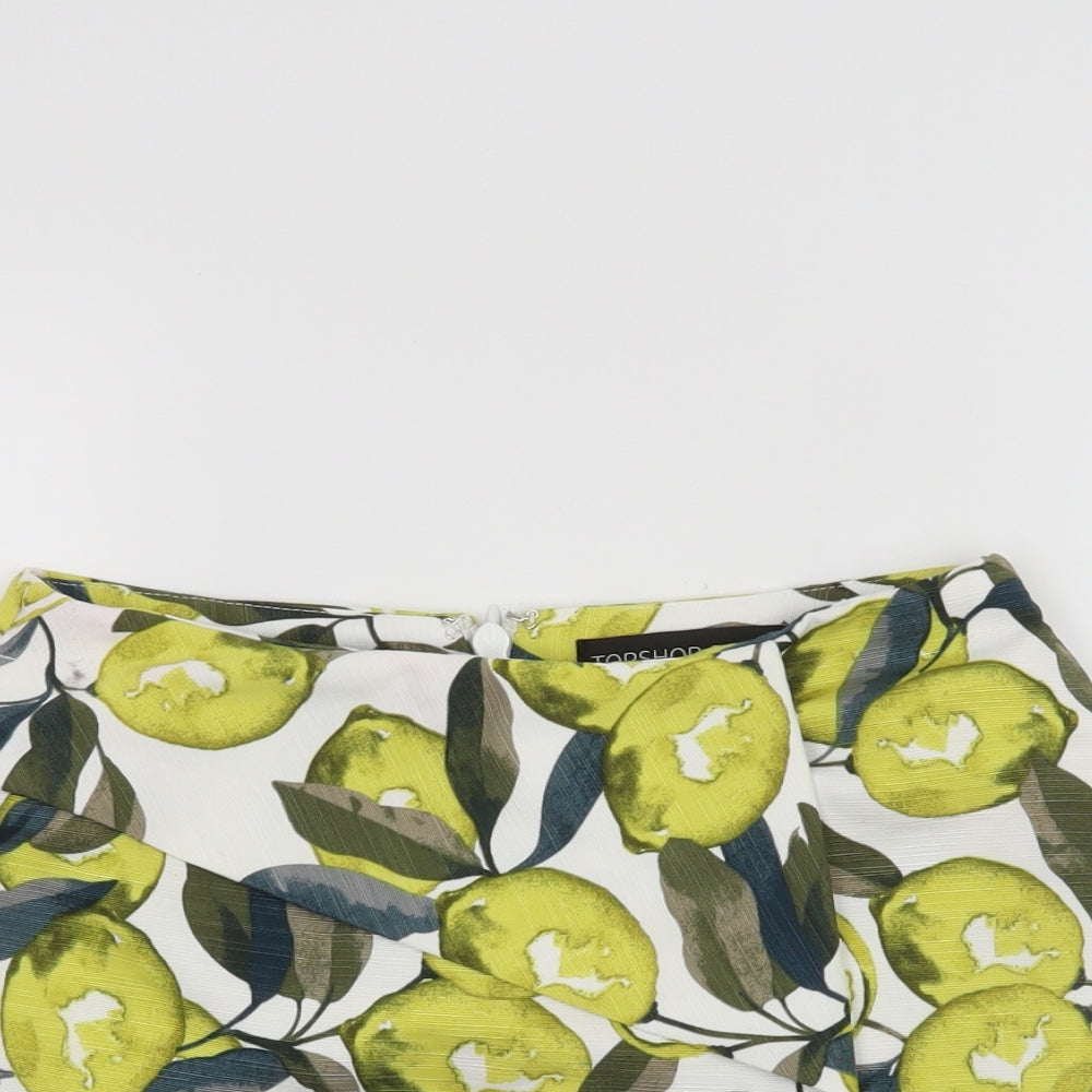 Topshop Womens White   Hot Pants Shorts Size 6