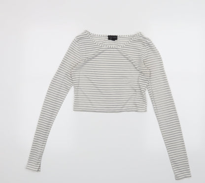 Womens UK Size 8 Topshop White Basic T-Shirt