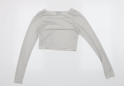 Womens UK Size 8 Topshop White Basic T-Shirt