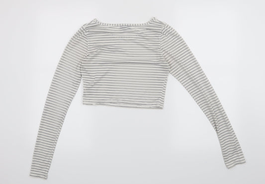 Womens UK Size 8 Topshop White Basic T-Shirt