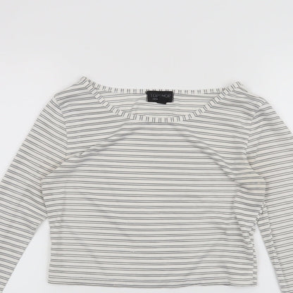 Womens UK Size 8 Topshop White Basic T-Shirt