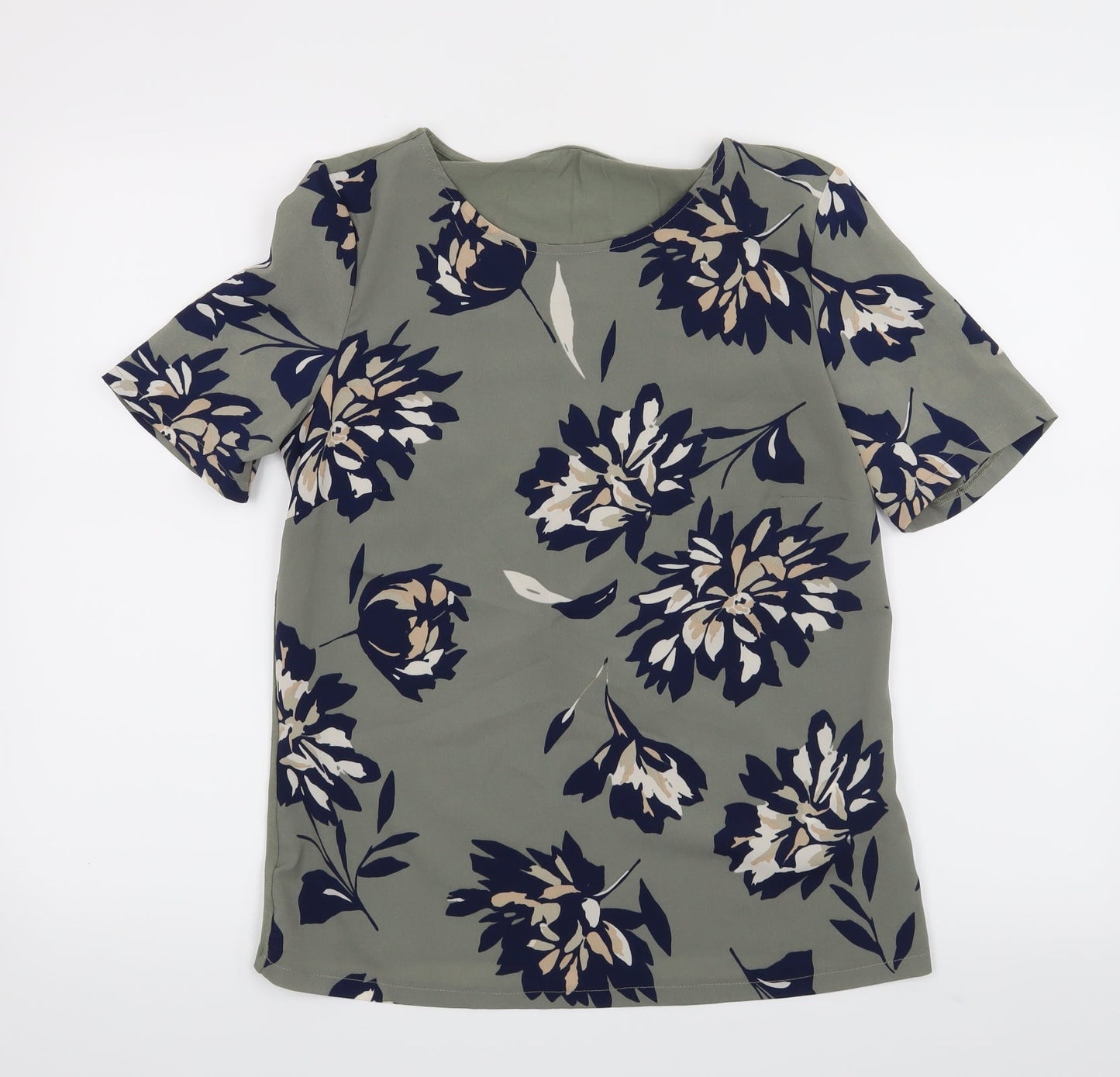 Womens UK Size 8 M&S Green Basic T-Shirt