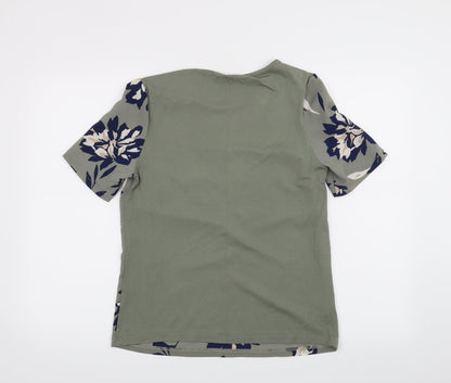 Womens UK Size 8 M&S Green Basic T-Shirt