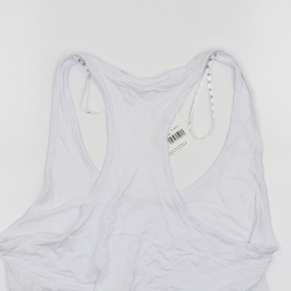 Womens UK Size 16 Missguided White Cropped Tank