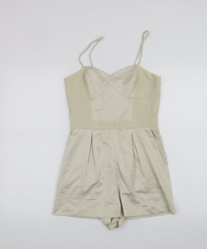 Topshop Womens Beige   Romper One-Piece Size 8