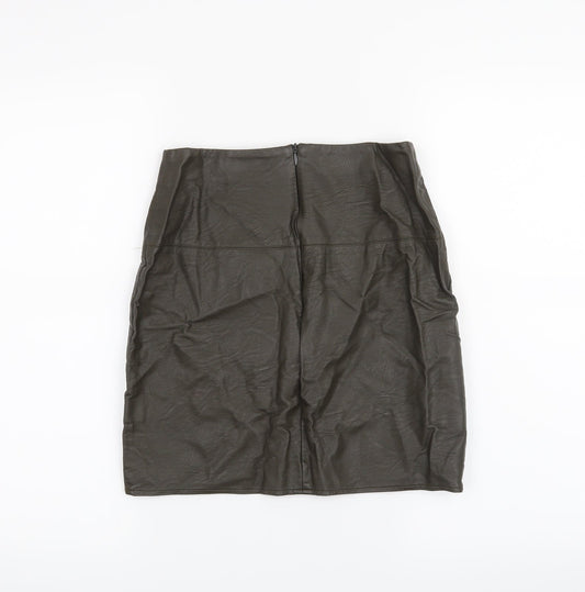 Missguided Womens Green   A-Line Skirt Size 8