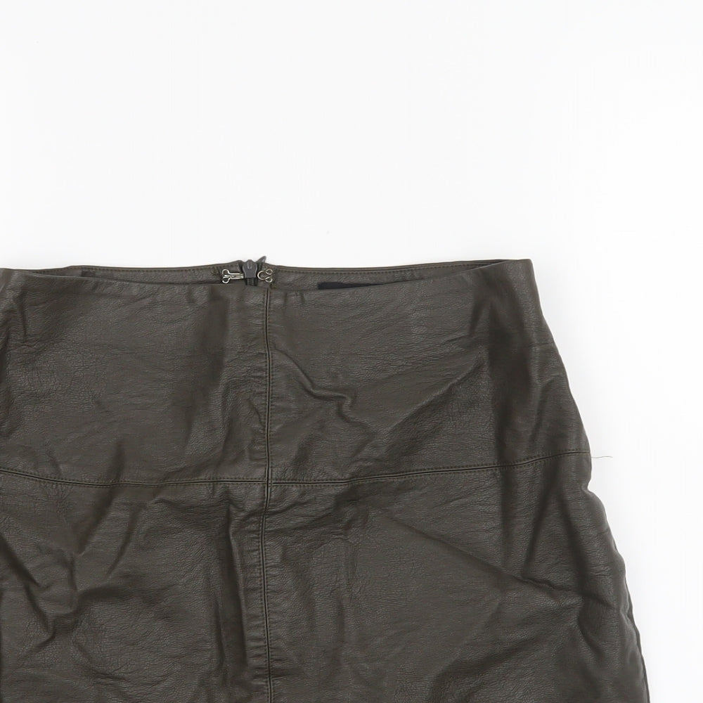 Missguided Womens Green   A-Line Skirt Size 8