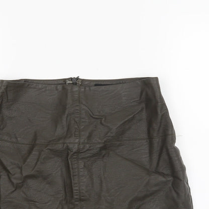 Missguided Womens Green   A-Line Skirt Size 8