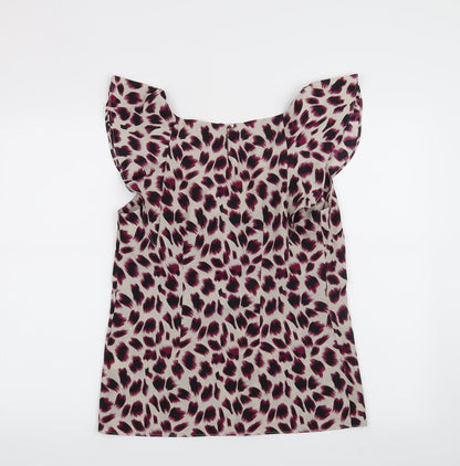 Womens UK Size 10 Et Vous Purple Basic Blouse