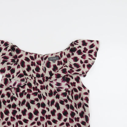 Womens UK Size 10 Et Vous Purple Basic Blouse