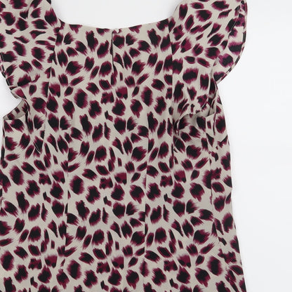 Womens UK Size 10 Et Vous Purple Basic Blouse