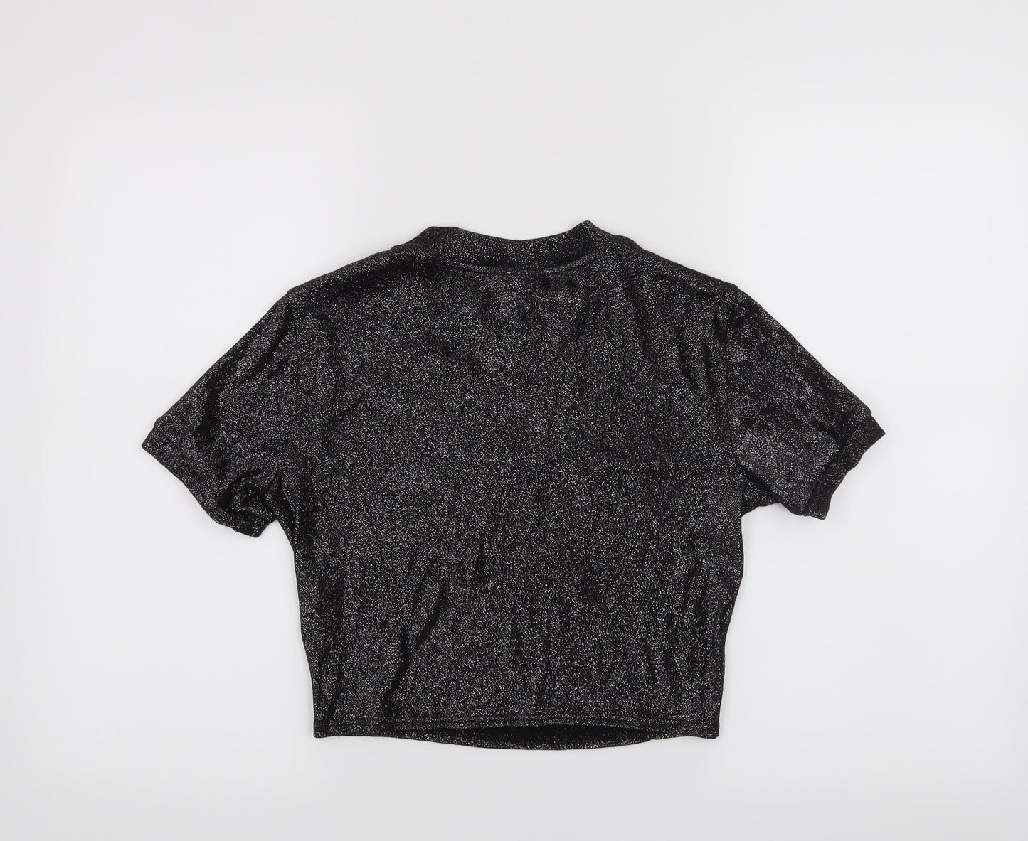 Womens UK Size 8 Topshop Black Basic T-Shirt
