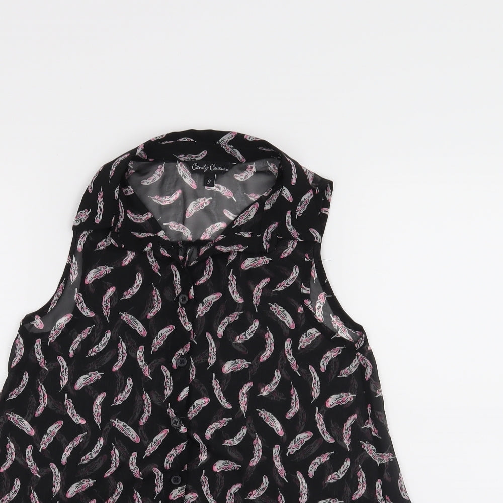 Candy Couture Girls Black   Camisole Tank Size 9 Years