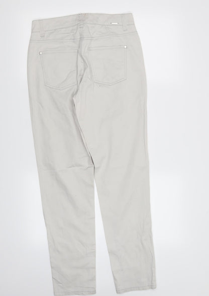 Womens UK Size 6 Cambio Regular Fit  Ivory Trousers