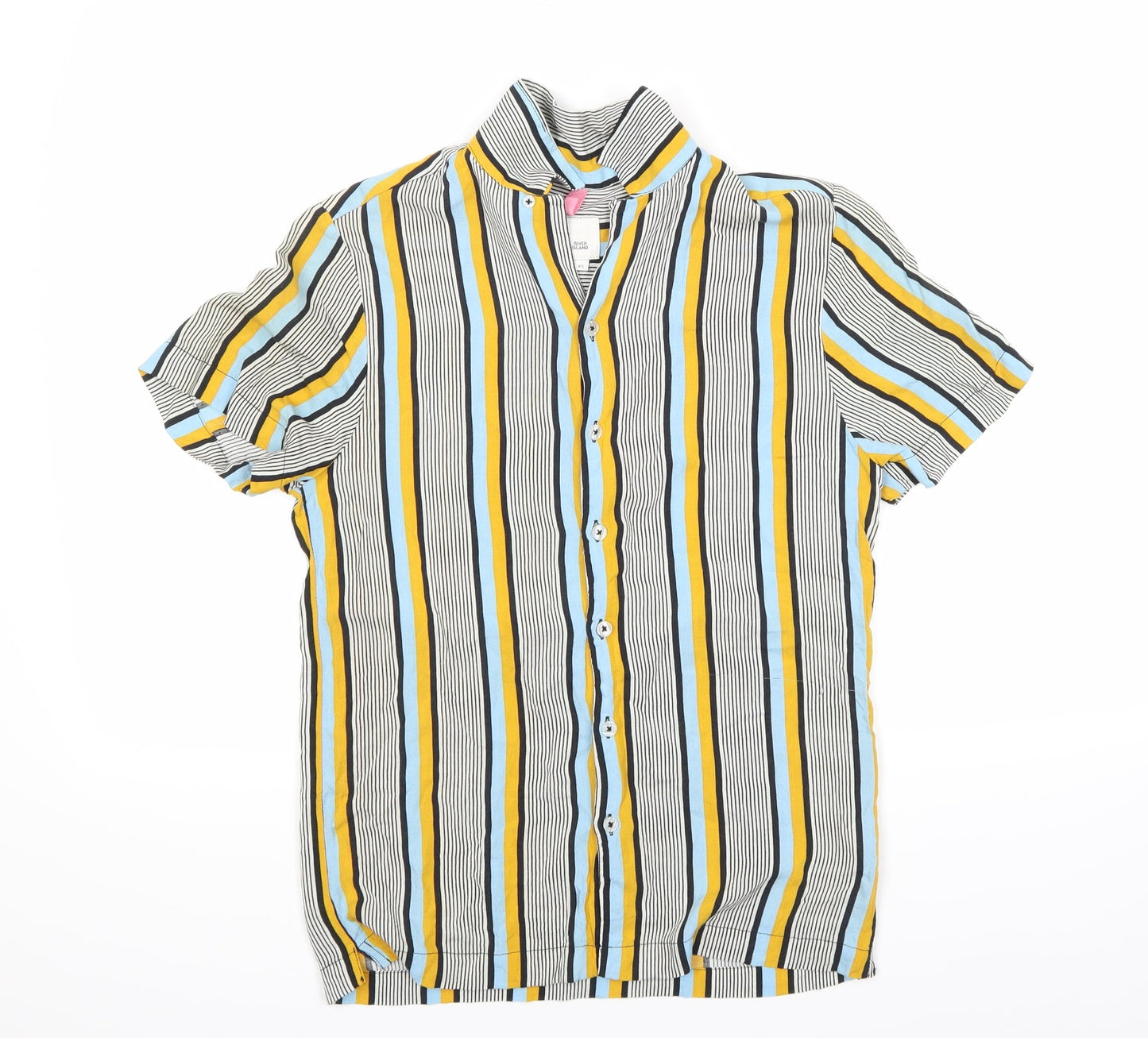 Womens UK Size XS River Island Multicoloured Basic Button-Up