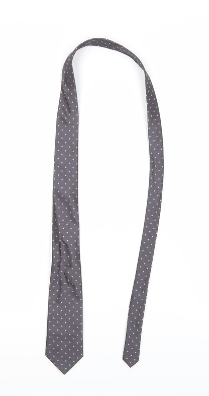 Preworn Mens Multicoloured Polka Dot  Slim Tie Tie One Size