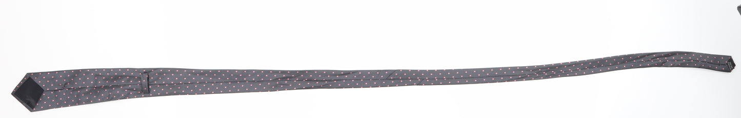 Preworn Mens Multicoloured Polka Dot  Slim Tie Tie One Size