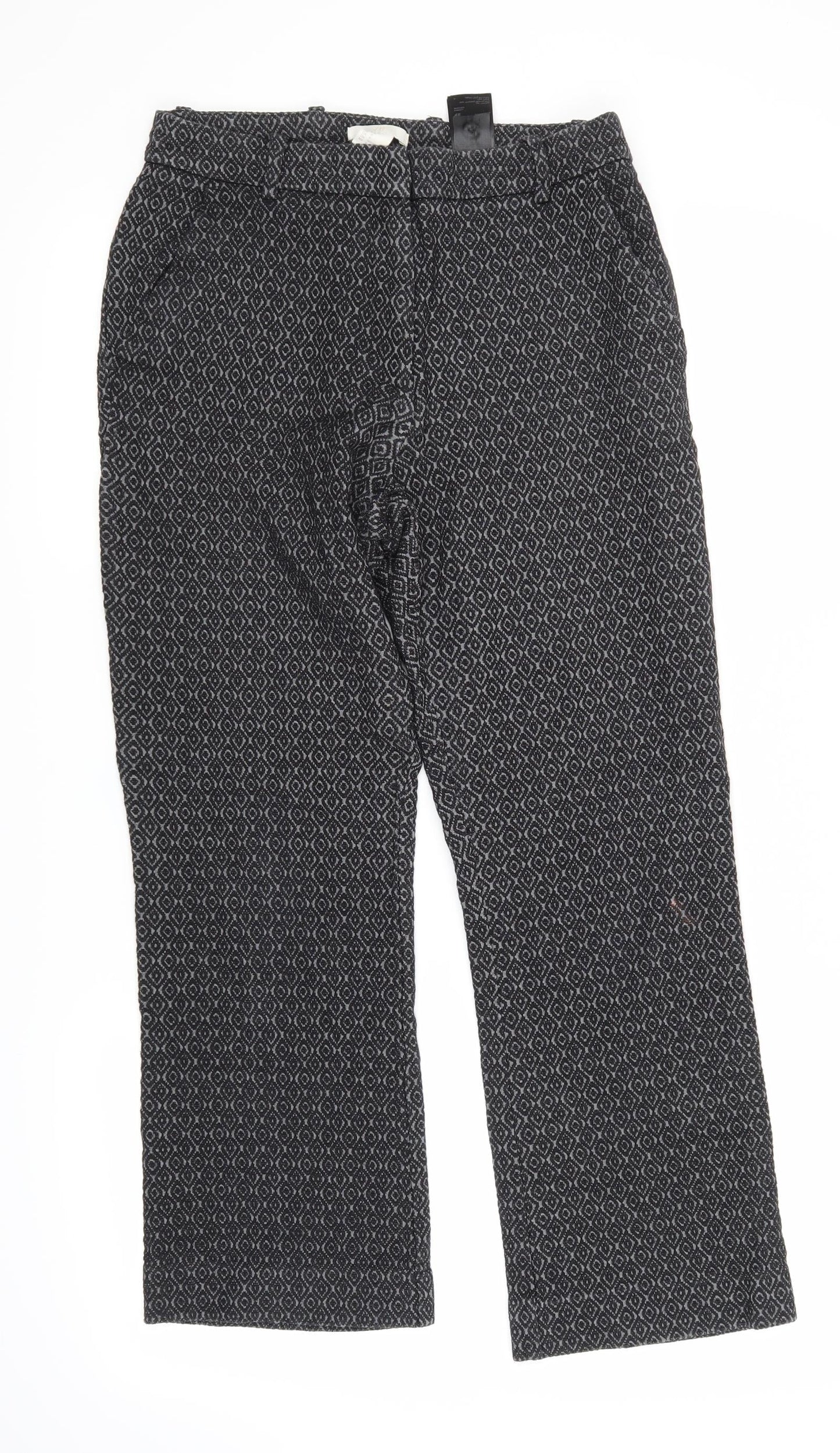 Womens UK Size 8 H&M Regular Fit  Black Trousers