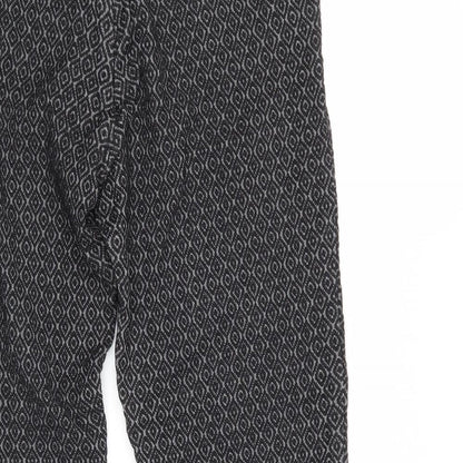 Womens UK Size 8 H&M Regular Fit  Black Trousers