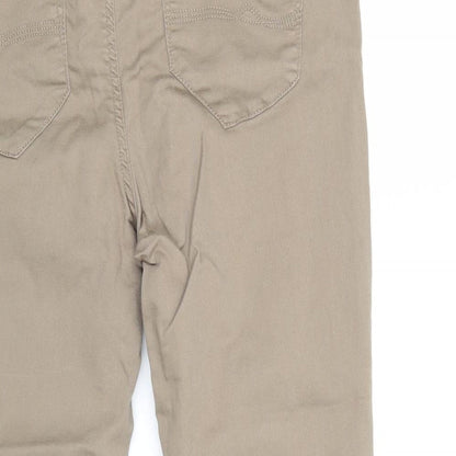 Yessica Womens Beige   Straight Jeans Size 12 L24 in