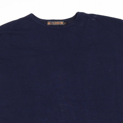 QED London Womens Blue Check  Pullover Jumper Size S