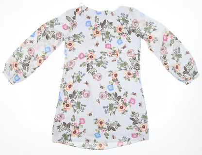Preworn Womens Multicoloured Floral  A-Line  Size 10