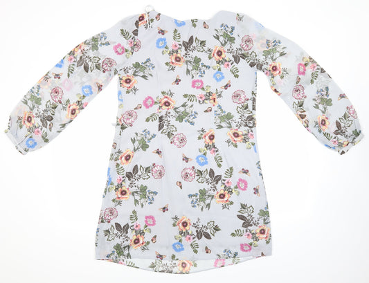 Preworn Womens Multicoloured Floral  A-Line  Size 10