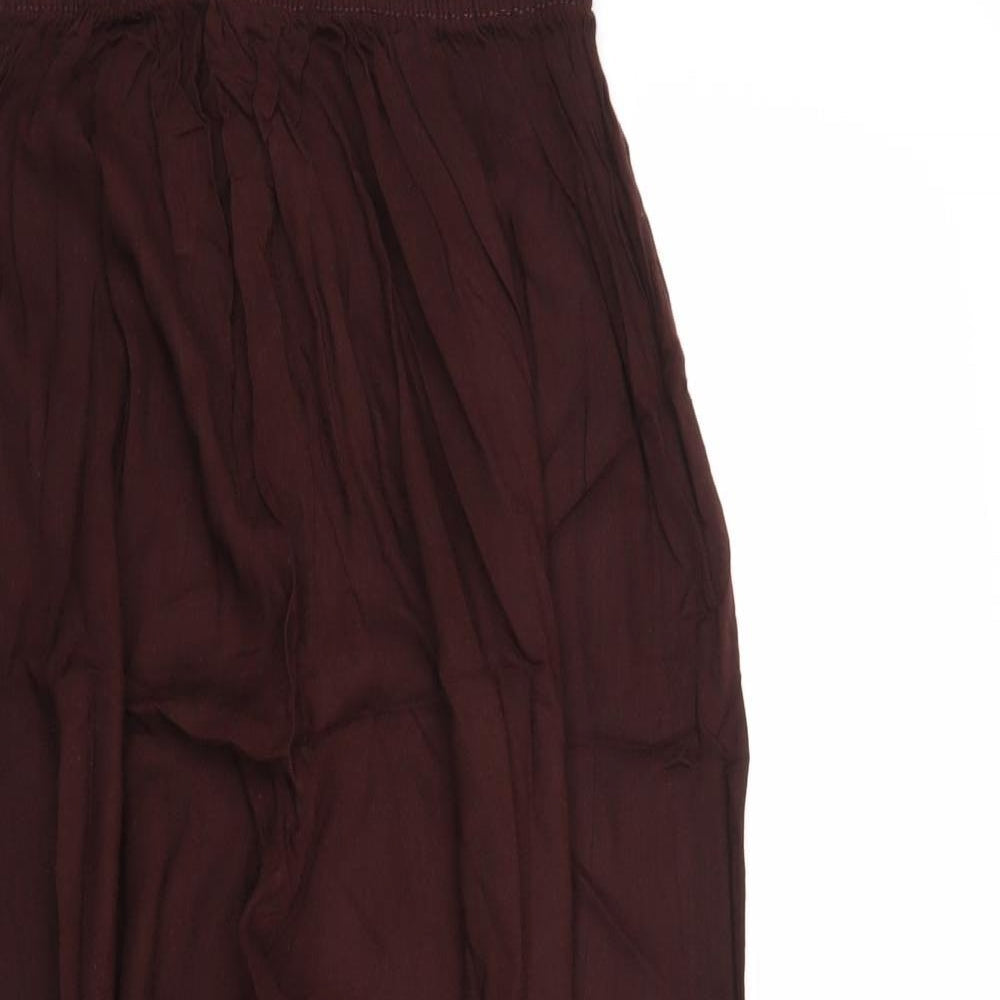 Womens UK Size S Preworn  Pedal Pusher Brown Leggings