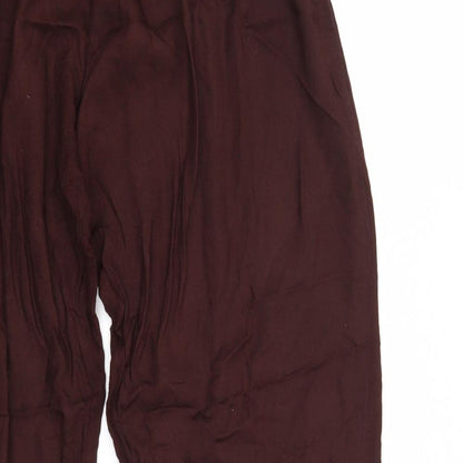 Womens UK Size S Preworn  Pedal Pusher Brown Leggings