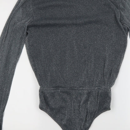Glamour Womens Grey   Top Bodysuit Size 8