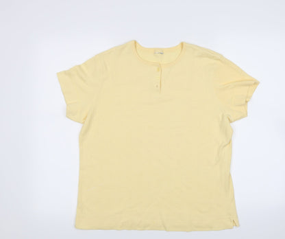 Womens UK Size  Preworn Yellow Basic T-Shirt