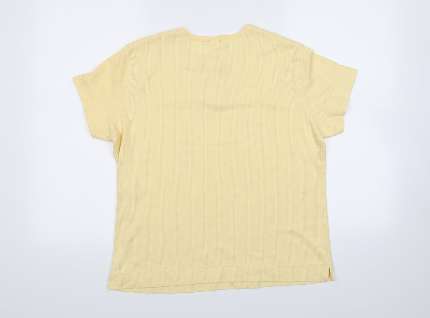 Womens UK Size  Preworn Yellow Basic T-Shirt
