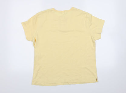 Womens UK Size  Preworn Yellow Basic T-Shirt