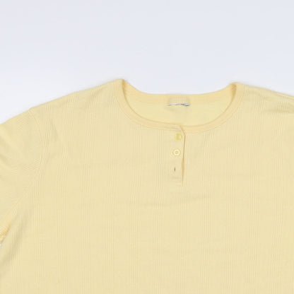 Womens UK Size  Preworn Yellow Basic T-Shirt