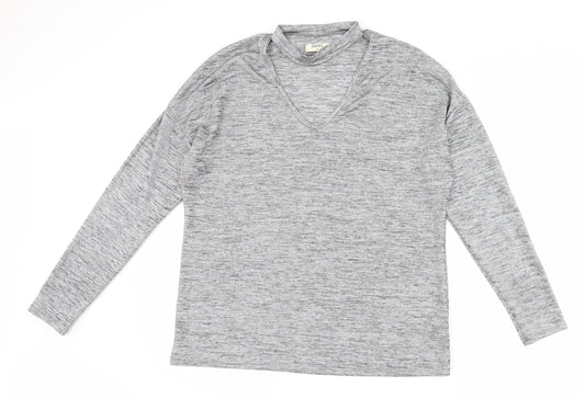 Papaya Womens Grey   Basic T-Shirt Size 14