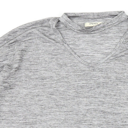 Papaya Womens Grey   Basic T-Shirt Size 14
