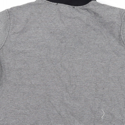 George Boys Black Striped  Basic T-Shirt Size 11-12 Years