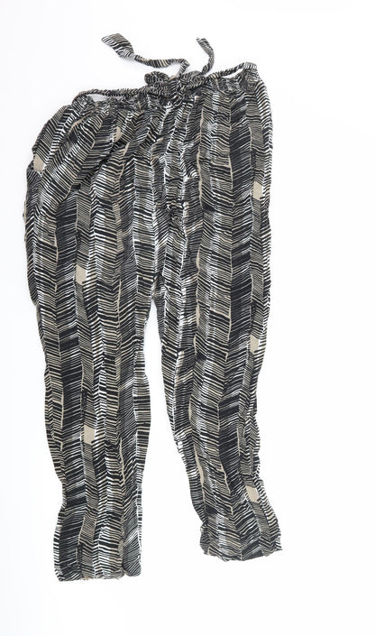 Womens UK Size 14 Preworn Regular Fit  Black Trousers