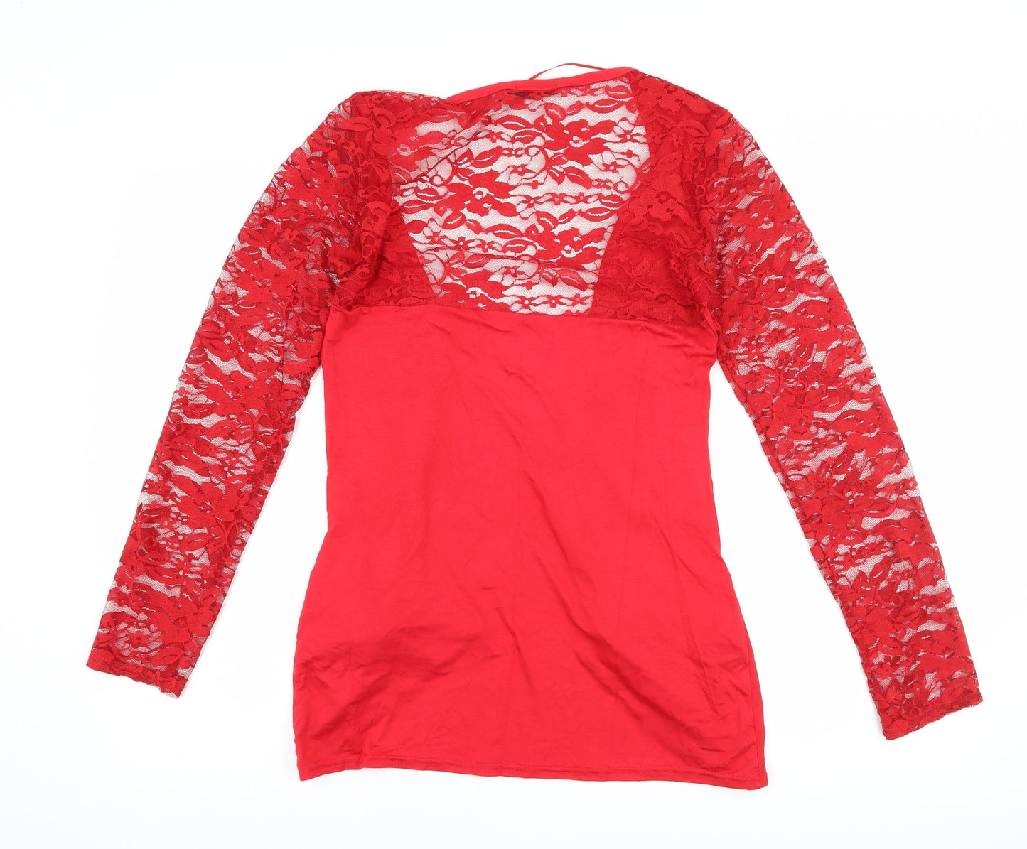 Whats Up Womens Red Floral  Cardigan Jumper Size M