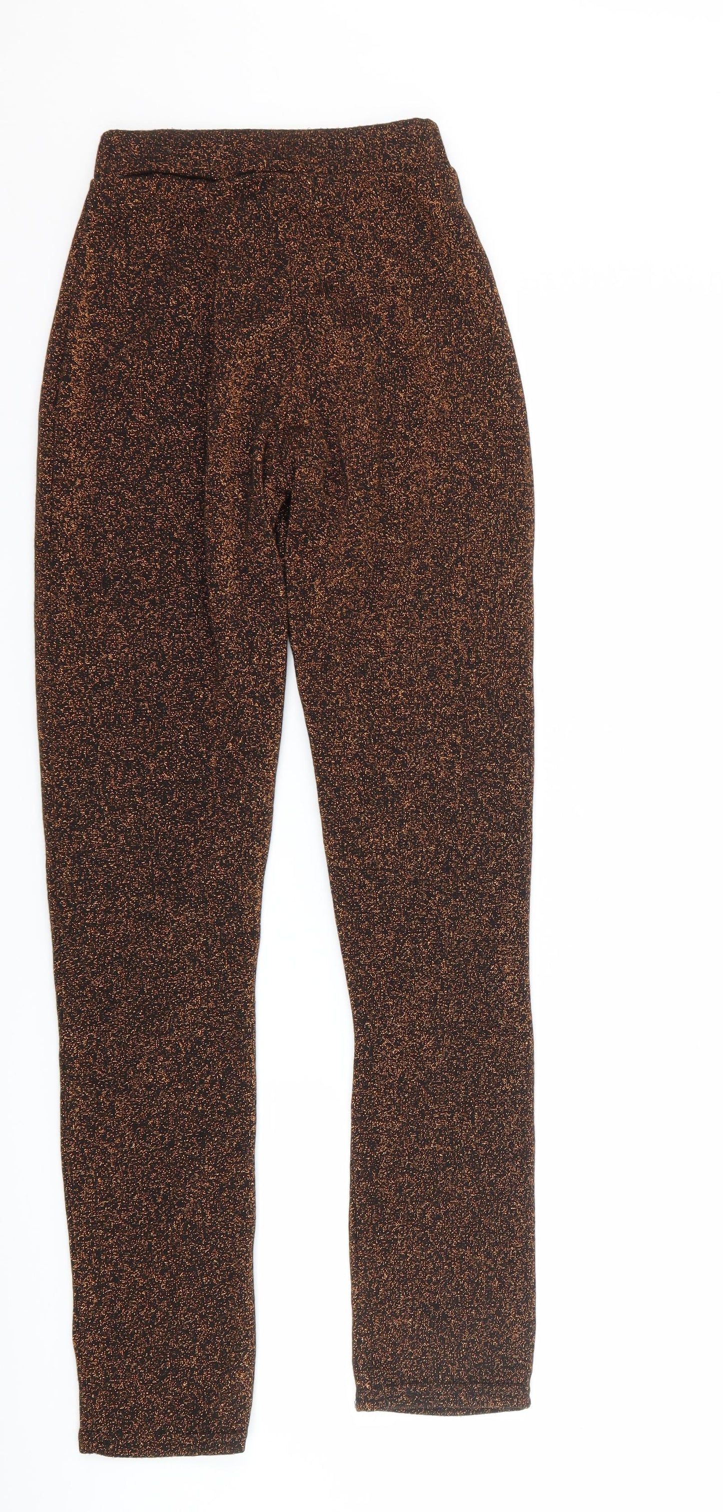 Womens UK Size 4 PRETTYLITTLETHING Regular Fit  Orange Trousers