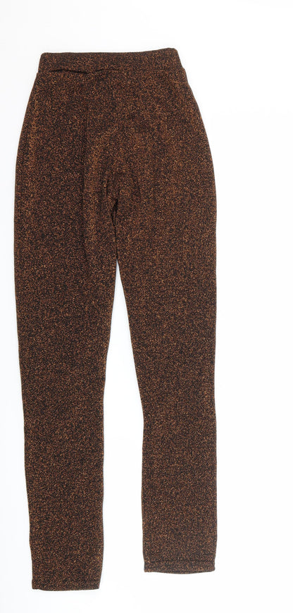 Womens UK Size 4 PRETTYLITTLETHING Regular Fit  Orange Trousers