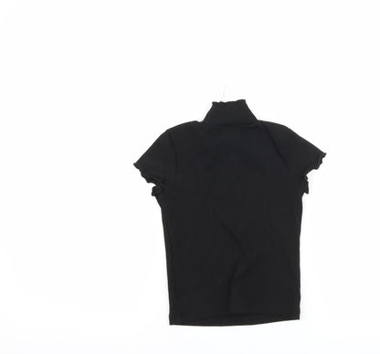 Primark Girls Black   Basic T-Shirt Size 5-6 Years