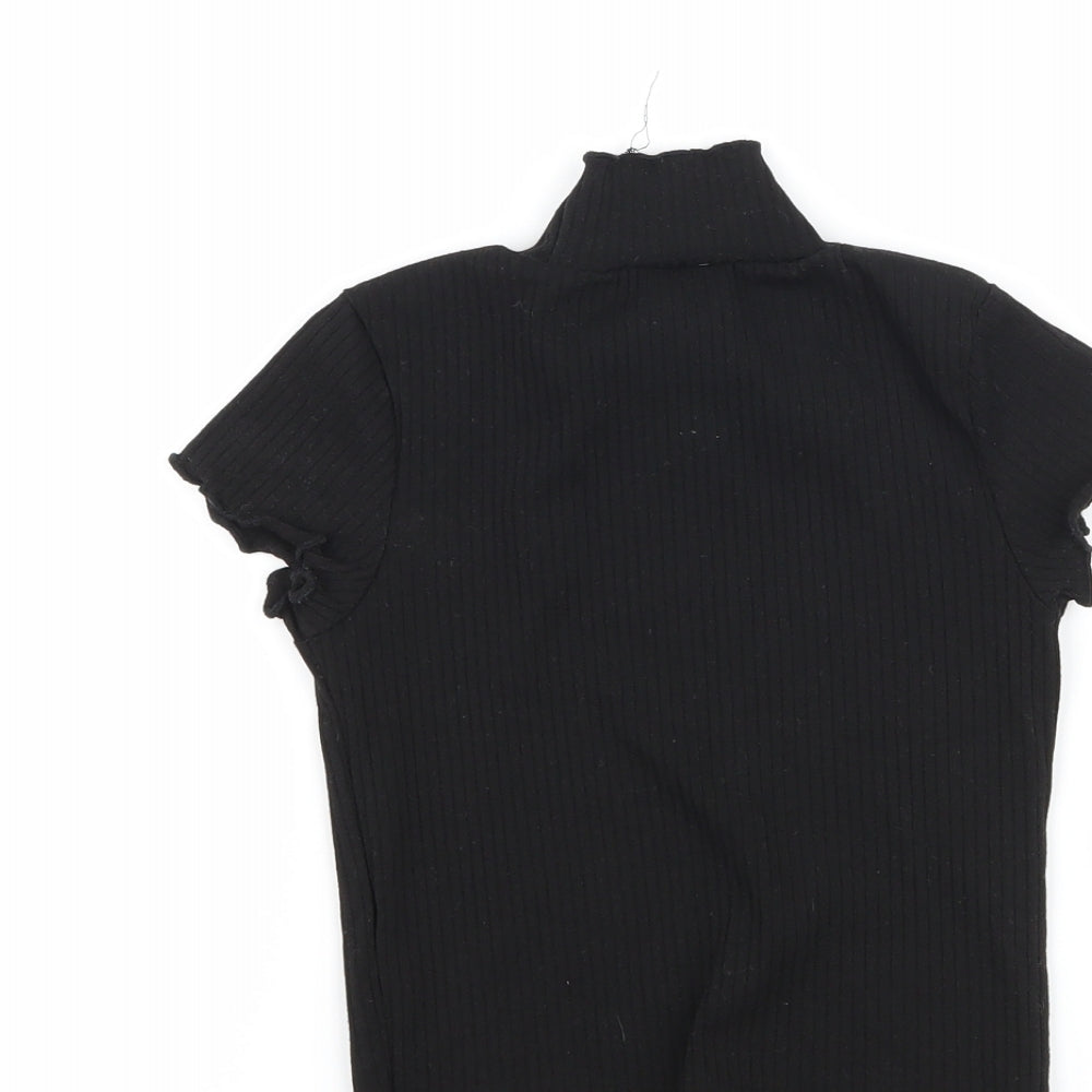Primark Girls Black   Basic T-Shirt Size 5-6 Years