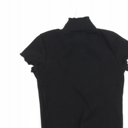 Primark Girls Black   Basic T-Shirt Size 5-6 Years