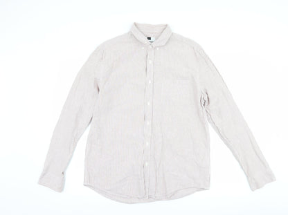 Mens UK Size L Topman Red  Button-Up Long Sleeve Casual Shirt