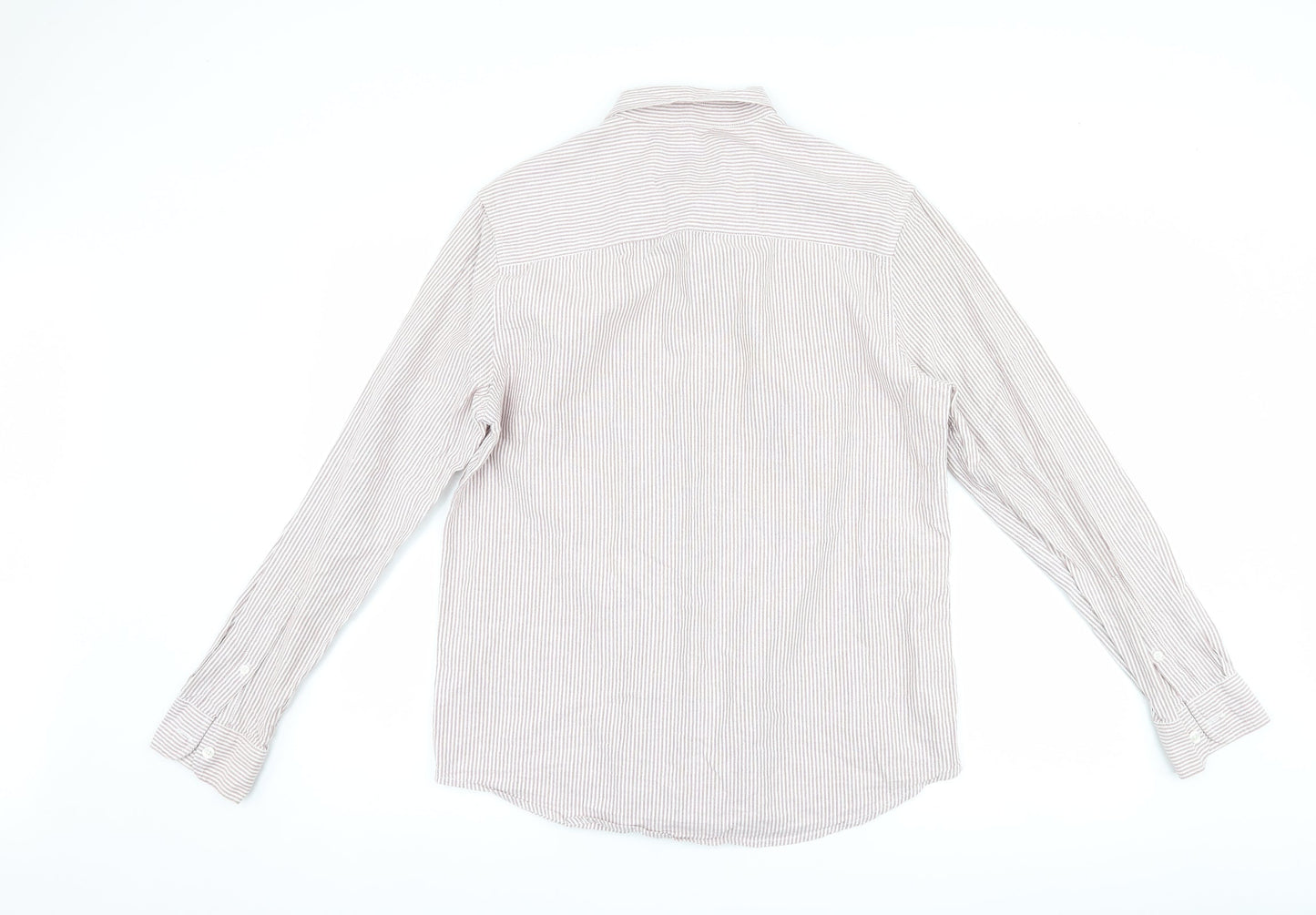 Mens UK Size L Topman Red  Button-Up Long Sleeve Casual Shirt
